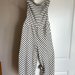 Striped Black and White Jumpsuit
